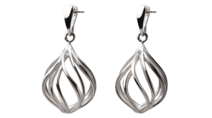 Elegant silver earrings showcasing intricate twisted design for refined style