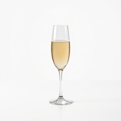 Sparkling Glass on Pristine White Background