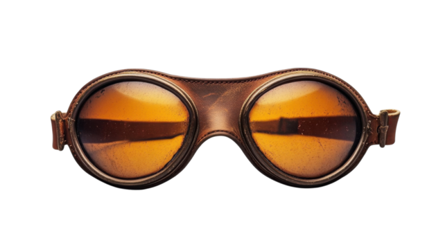 Classic leather aviator goggles reflecting a vintage aviation spirit from the early 20th century