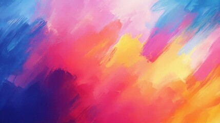 Colorful abstract brush stroke background with vibrant paint texture, dynamic artistic pattern, and bold multicolor composition ideal for digital design, creative projects, web templates, and modern v