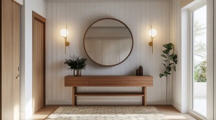 Decorative mirror and shelf