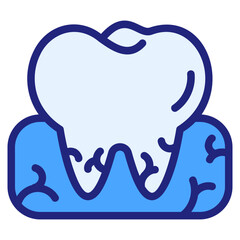 Tooth blue icon