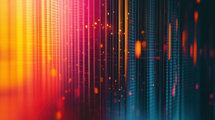 Abstract background with equalizer effect. Neon lights. Sound wave. Generative AI illustration