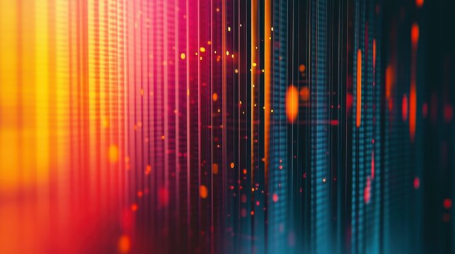 Abstract background with equalizer effect. Neon lights. Sound wave. Generative AI illustration