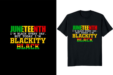 Fototapeta premium Juneteenth Day T-Shirt Design