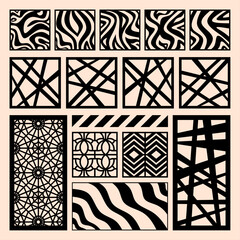 Modern Aesthetics: Striking Black and Beige Laser Cut Designs Collection