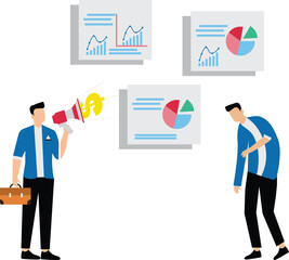 Investment consultant to suggest on wealth management, businessman advisor giving money advice