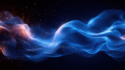 Fototapeta premium Celestial Flow: A Symphony of Light and Stardust