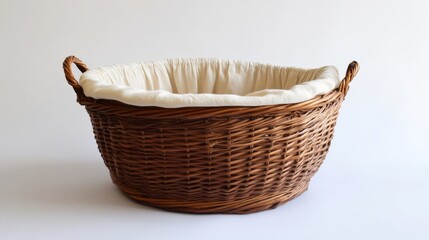 Wicker Laundry Basket with Linen Lining