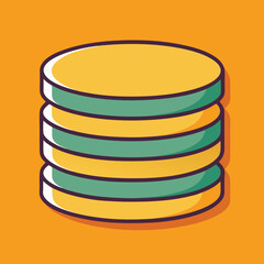 Vector illustration of a stack of coins, A vector illustration of a stack of coins, symbolizing wealth, savings, or finance. Ideal for money and financial concepts.
