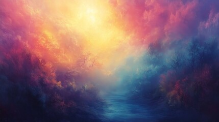 Ethereal abstract painting background with soft flowing textures and dreamy pastel colors, ideal for artistic, spiritual, or fantasy-themed visual designs




