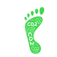 Green Carbon Footprint Illustration