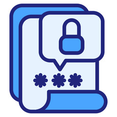 Secret file blue icon