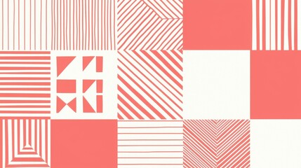 Pink Geometric Lines