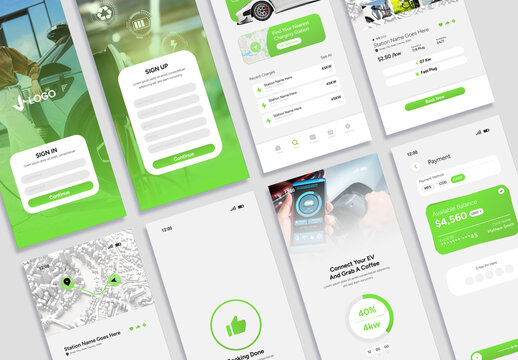 EV Charging Mobile App UI Design