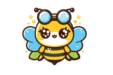 cute bee vector in illustration