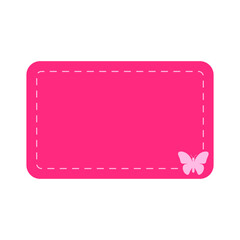 pink cute butterfly text box