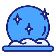 Magic ball blue icon