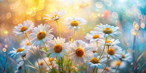 Double Exposure Daisy Bouquet - Surreal Floral Photography, Dreamy Field Flowers, Artistic Image, Nature Photography, Botanical Art