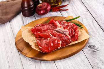 Raw beef meat for cooking