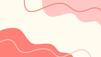 Aesthetic pink background with wavy lines