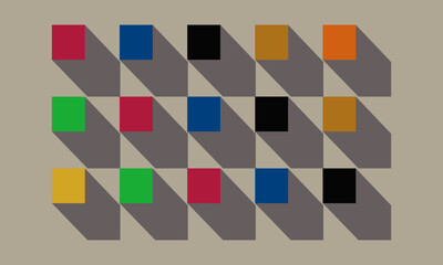 Vector Illustration Shapes Bauhus Brown background