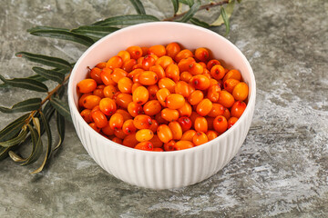 Natural organic ripe sweet buckthorn