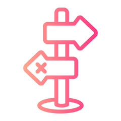 Obraz premium direction gradient icon