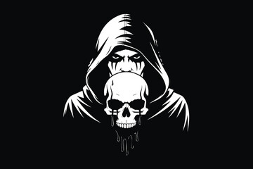 Dark and Mysterious Skull Mask vector