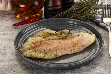 Baked tilapia fish with spices