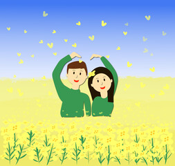 happy family in the park