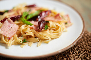 Pasta With Dried Chili And Bacon