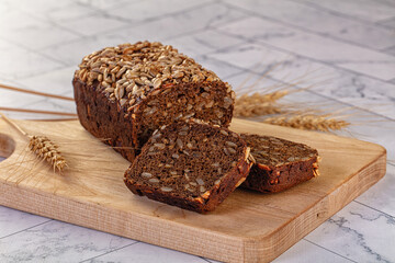 Browl rye bread with seeds