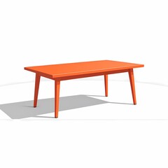 Fototapeta premium Wooden outdoor park table isolated on a white background,