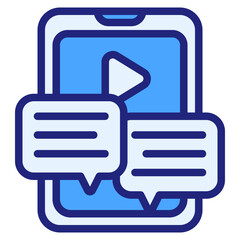 Social media blue icon