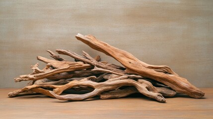 Driftwood Arrangement: A Study in Natural Textures and Tones