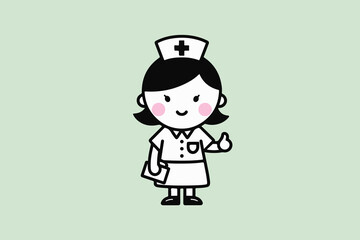 Nurse Cartoon Character vector