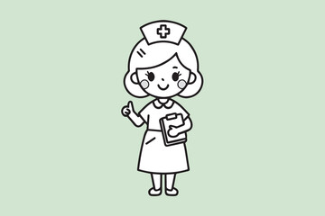 Nurse Cartoon Character vector
