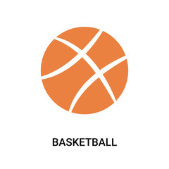Basketball sports tool icon, outline of basketball