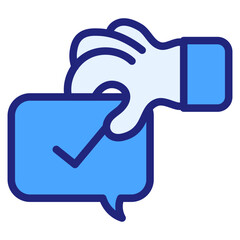 Advice blue icon