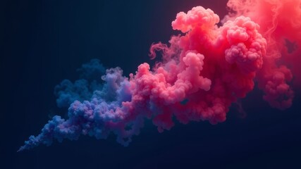 pink blue smoke on dark background