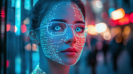 Robot-like woman's face representing the cutting-edge trends in ai-powered identity verification solutions