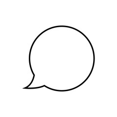 Speech bubble vector icon. Chat illustration sign. Message symbol. Text bubble logo.