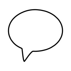 Speech bubble vector icon. Chat illustration sign. Message symbol. Text bubble logo.