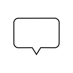 Speech bubble vector icon. Chat illustration sign. Message symbol. Text bubble logo.