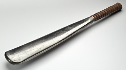 Antique Metal Weapon with Wood Handle