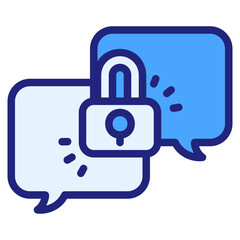Fototapeta premium Encryption blue icon