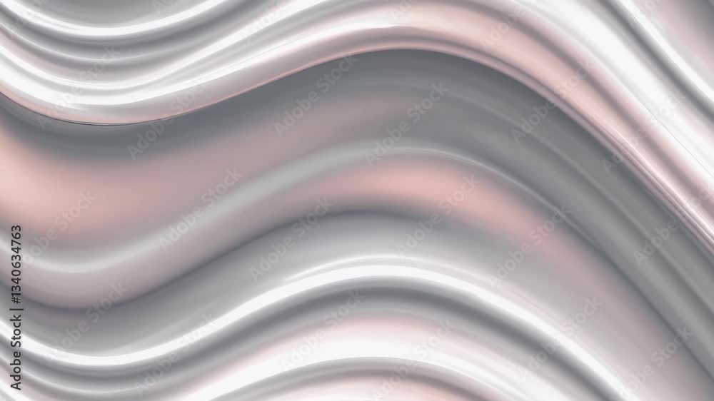 Aufkleber smooth white and pink abstract wave pattern, close-up view. modern art design concept