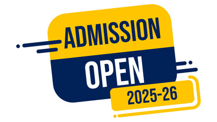 Admission Open 2025-26 For Banners and Poster Vector Illustration