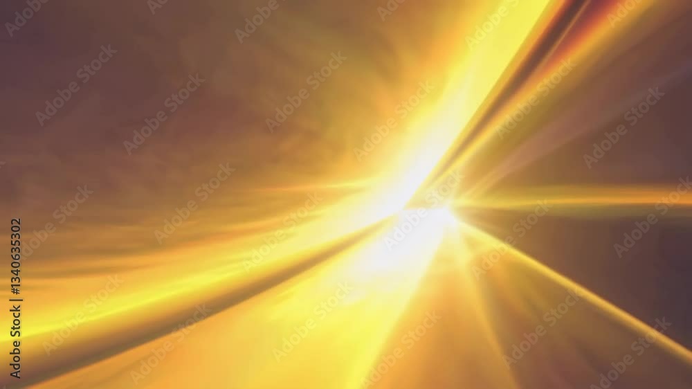 Leinwandbilder radiant golden abstract light rays converging in dynamic pattern. energy and motion.